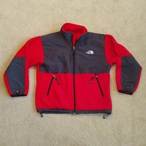 Red North Face Fleece Jacket Youth Large